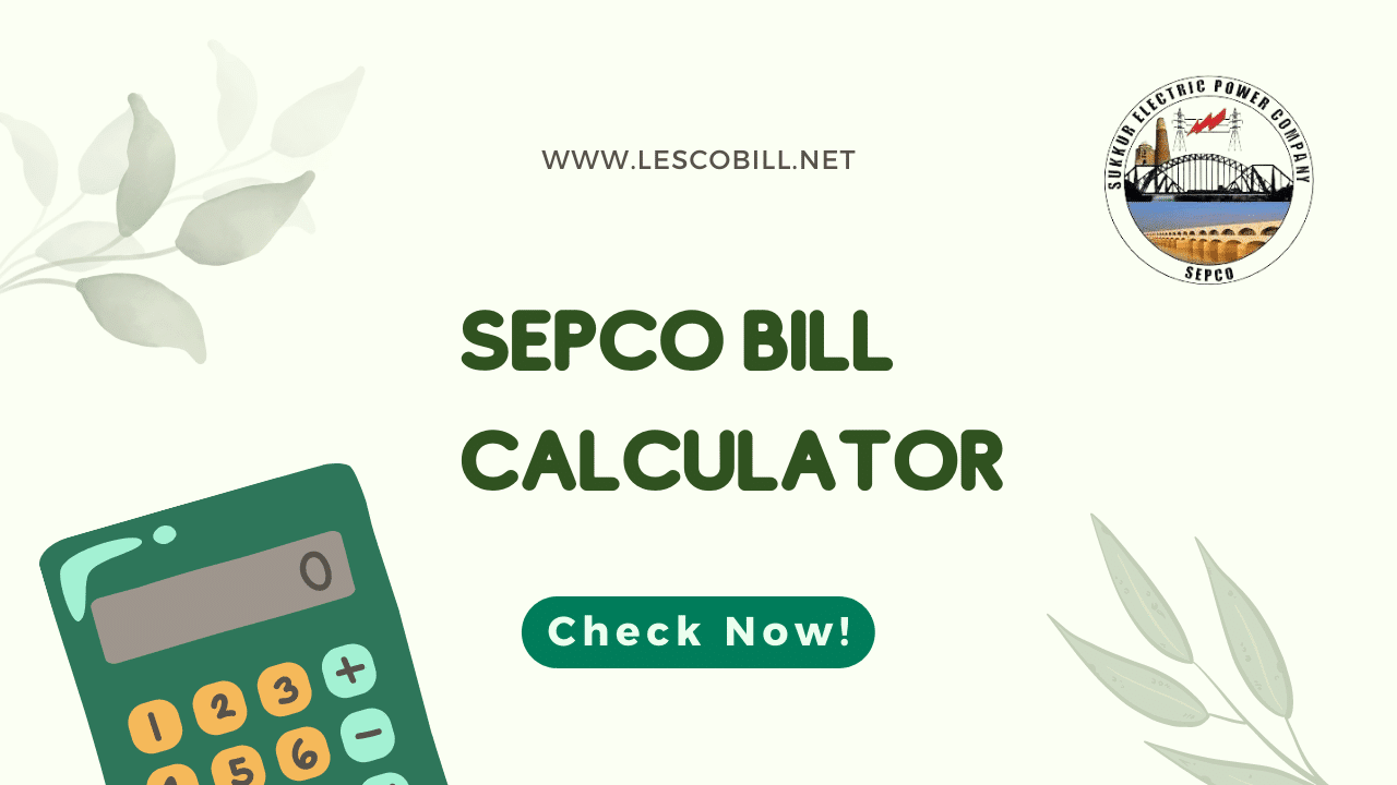 SEPCO Bill Calculator